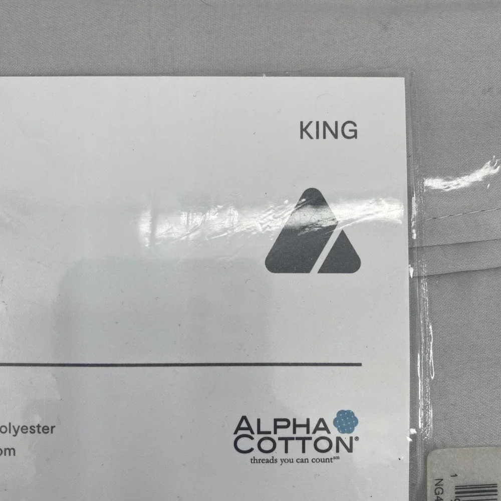 Liz Claiborne Sheet Set KING Light Gray Luxury Performance 1000TC Cotton Crisp